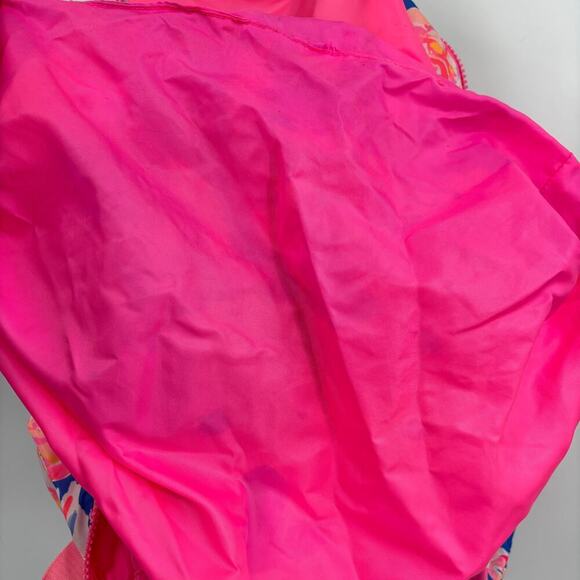 Lilly Pulitzer Wanderlust Packable Tote Extra Large Bay Dreamin Pink Blue Travel - Picture 11 of 14